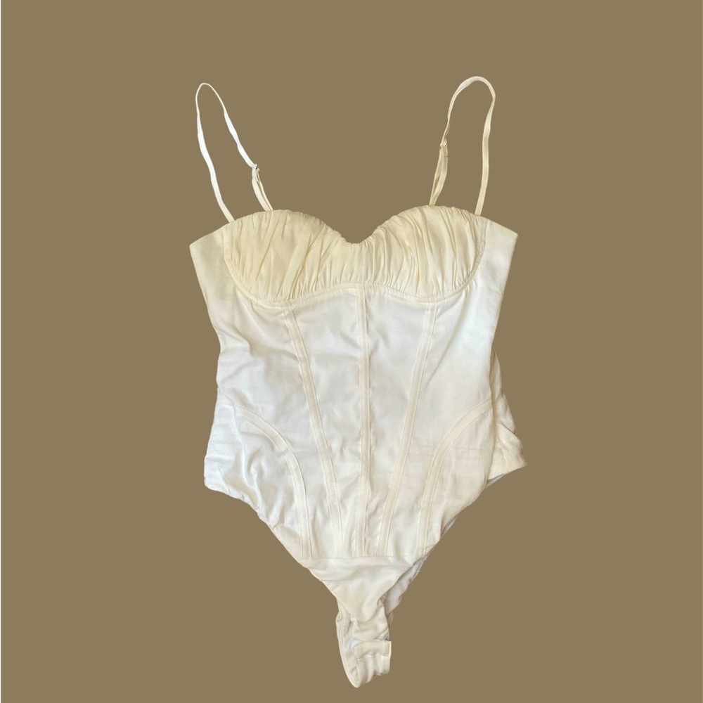 Zara white linen body suit